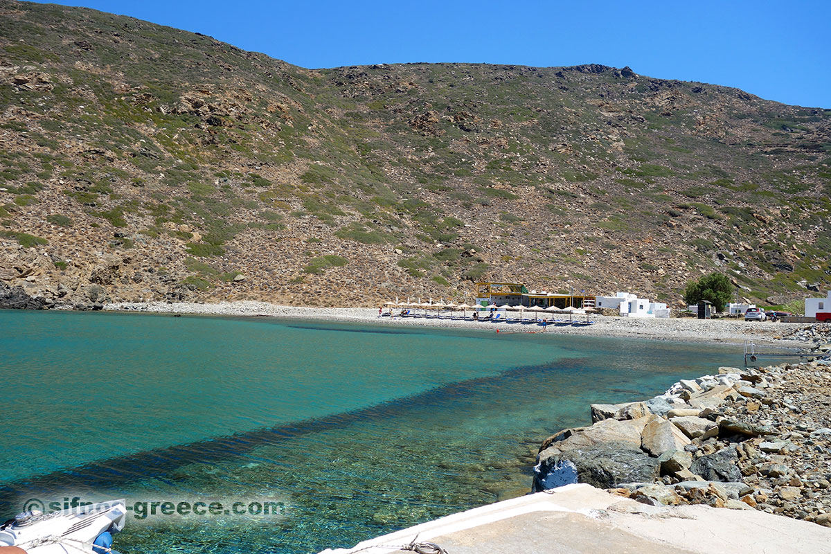 La spiaggia Vroulidia a Sifnos