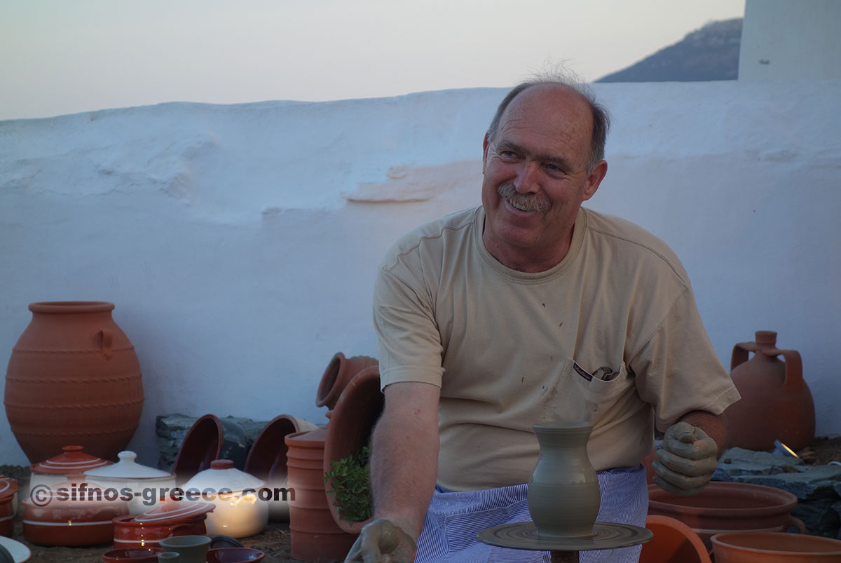 Arte Ceramica dimostrazione al Tselementes Festival di Sifnos